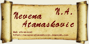 Nevena Atanasković vizit kartica